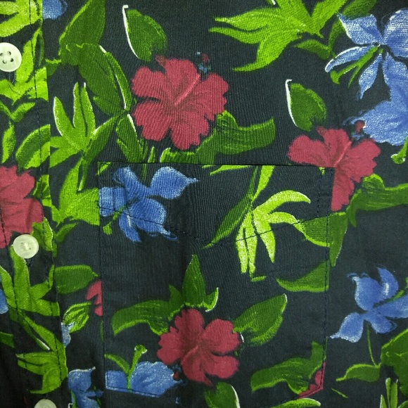 Hollister Button Down Floral Print Shirt sz L - Picture 4 of 5